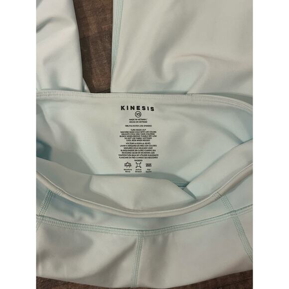 Kinesis Womens Baby Blue Solid Active Stretch High Waisted Leggings Size XS NWT - Picture 3 of 3